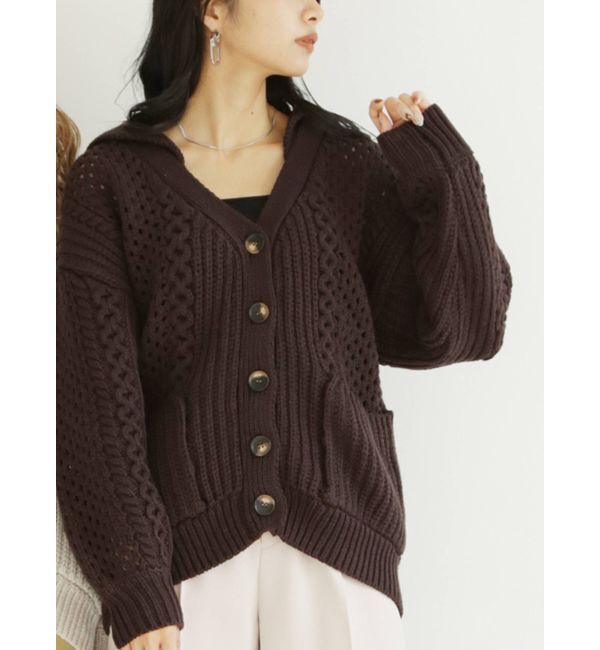 MURUA「セーラーカラーカーデ」|カーディガン|ダークグレー