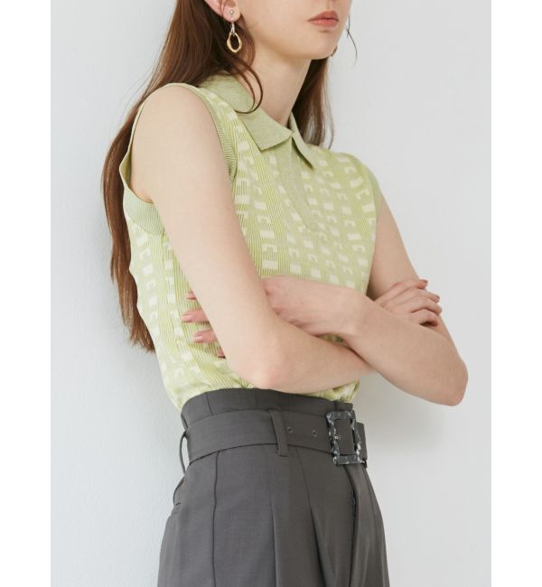 MURUA「ジャガードパターンニットポロ」|ポロシャツ|