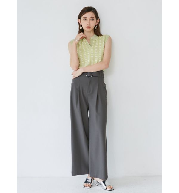 MURUA「ジャガードパターンニットポロ」|ポロシャツ|