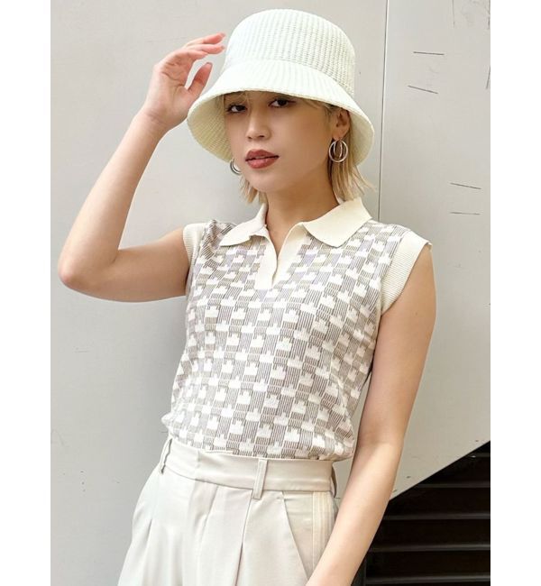 MURUA「ジャガードパターンニットポロ」|ポロシャツ|