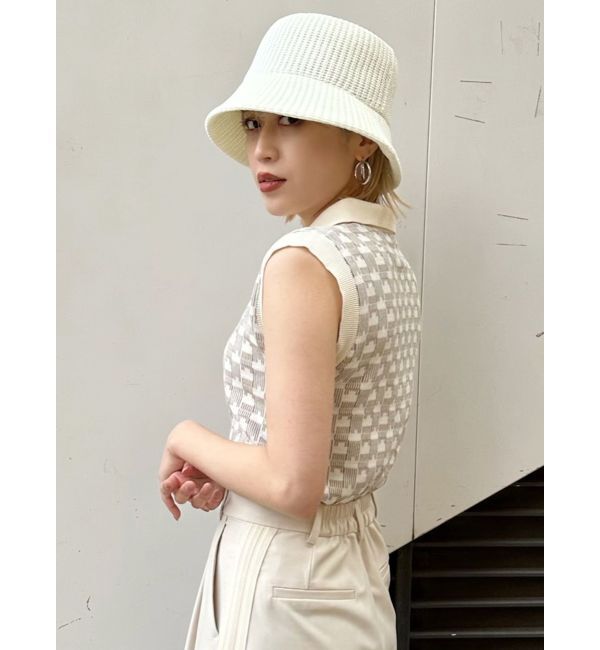 MURUA「ジャガードパターンニットポロ」|ポロシャツ|