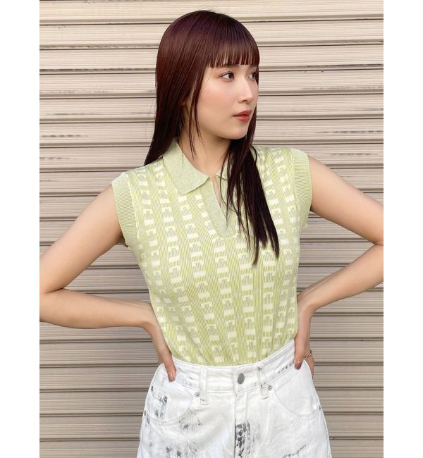 MURUA「ジャガードパターンニットポロ」|ポロシャツ|