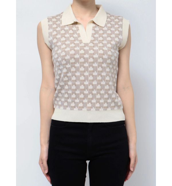 MURUA「ジャガードパターンニットポロ」|ポロシャツ|