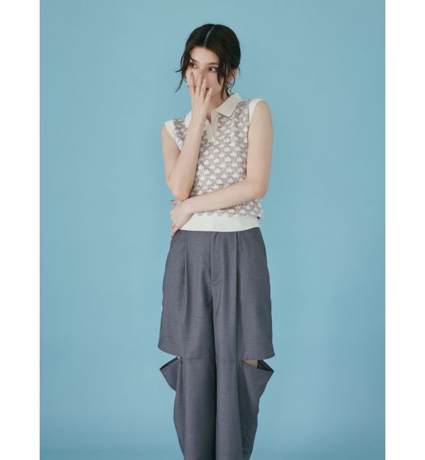 MURUA「ジャガードパターンニットポロ」|ポロシャツ|