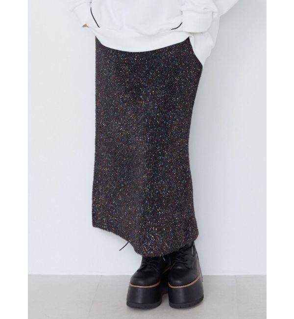 MURUA「ラメニットナロースカート」|スカート|