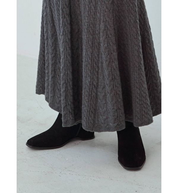 Ungrid「インソールデザインウエスタンブーツ」|ロングブーツ|