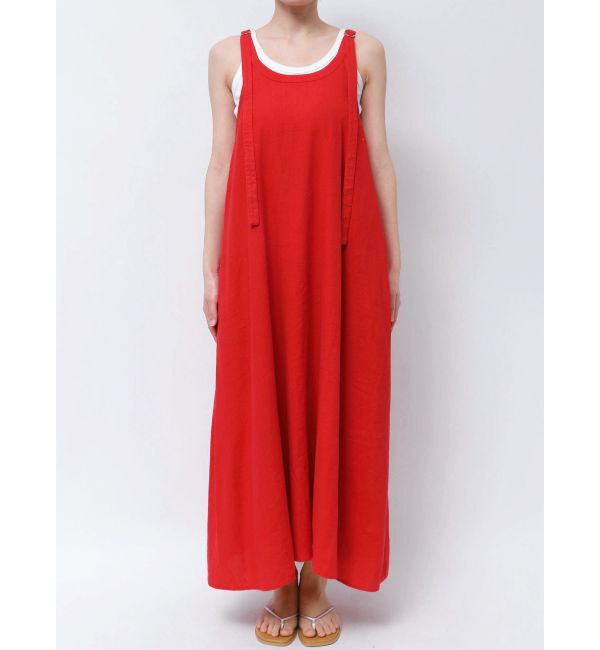 Ungrid「リネン混ショルダーデザインキャミワンピース」|ワンピース|