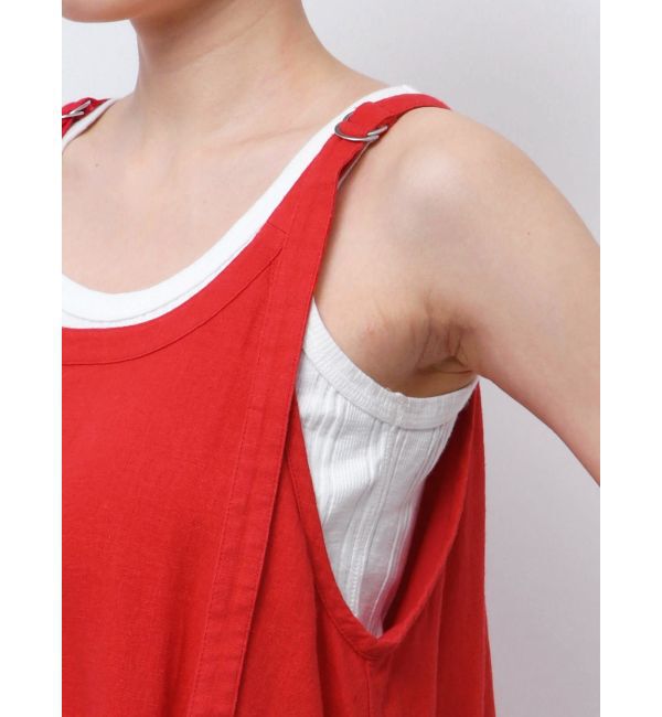 Ungrid「リネン混ショルダーデザインキャミワンピース」|ワンピース|