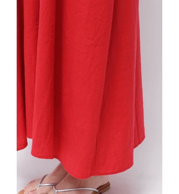 Ungrid「リネン混ショルダーデザインキャミワンピース」|ワンピース|