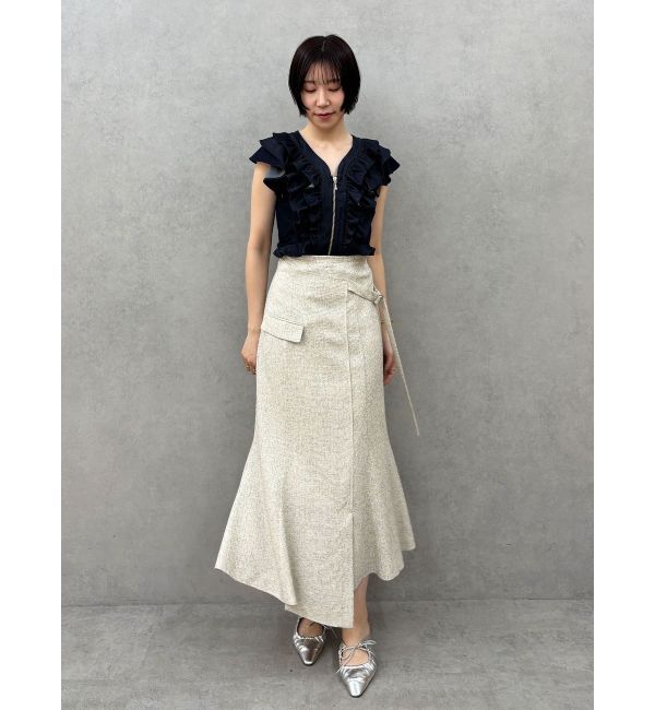 LAGUNAMOON「【追加生産】WZIPフリルブラウス」|シャツ・ブラウス|