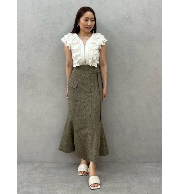 LAGUNAMOON「【追加生産】WZIPフリルブラウス」|シャツ・ブラウス|