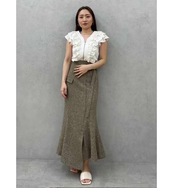 LAGUNAMOON「【追加生産】WZIPフリルブラウス」|シャツ・ブラウス|