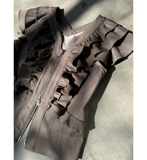 LAGUNAMOON「【追加生産】WZIPフリルブラウス」|シャツ・ブラウス|