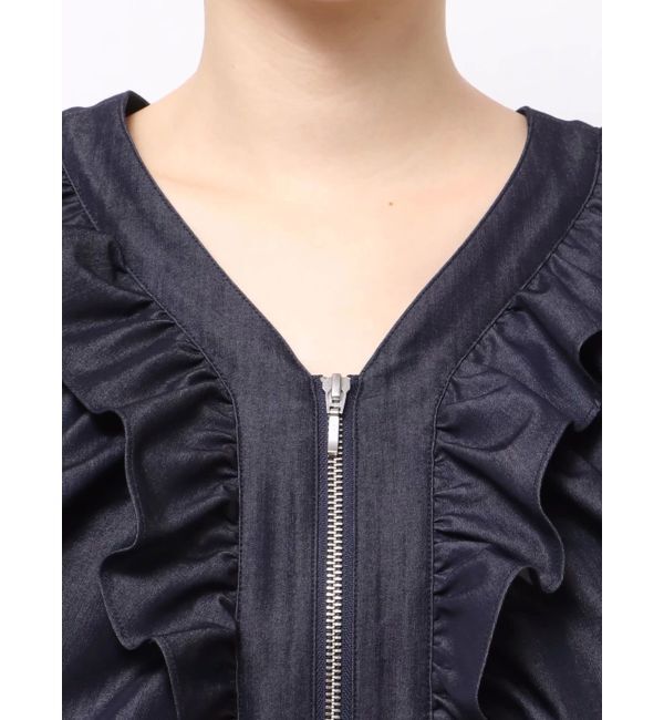 LAGUNAMOON「【追加生産】WZIPフリルブラウス」|シャツ・ブラウス|