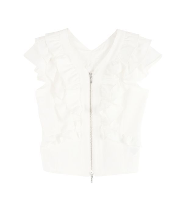 LAGUNAMOON「【追加生産】WZIPフリルブラウス」|シャツ・ブラウス|