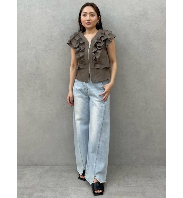 LAGUNAMOON「【追加生産】WZIPフリルブラウス」|シャツ・ブラウス|