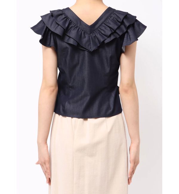 LAGUNAMOON「【追加生産】WZIPフリルブラウス」|シャツ・ブラウス|