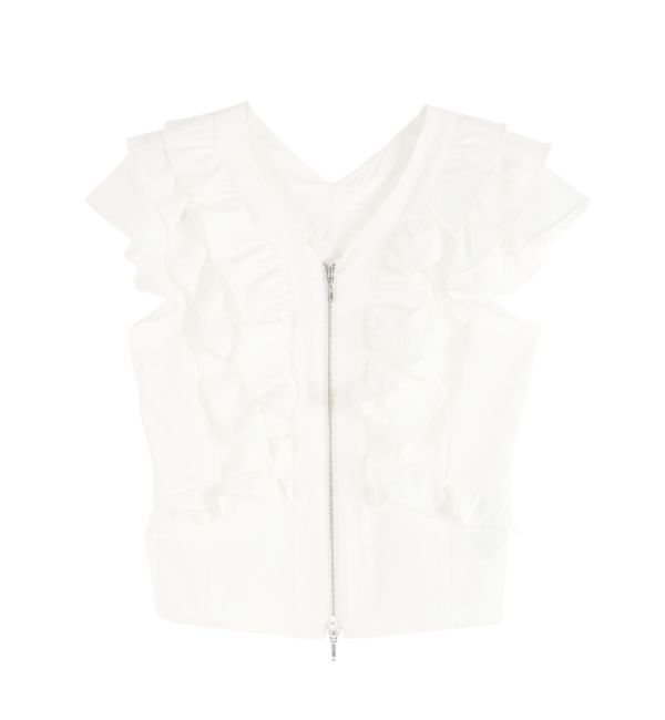 LAGUNAMOON「【追加生産】WZIPフリルブラウス」|シャツ・ブラウス|