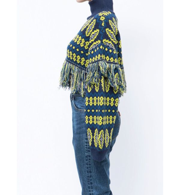 EVRIS「オリジナルジャガードフリンジニットトップス」|ニット・セーター|