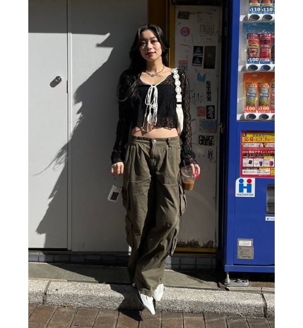 EVRIS「レースショートカーディガン」|カーディガン|