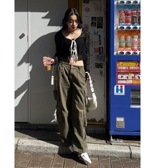 EVRIS「レースショートカーディガン」|カーディガン|