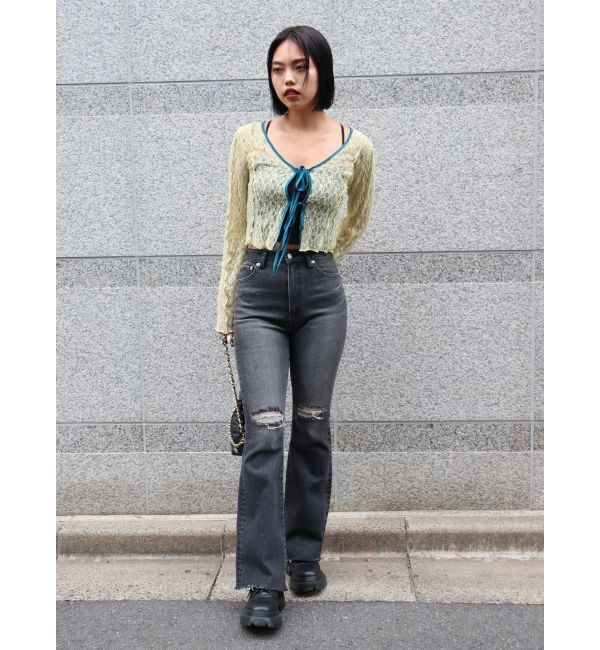 EVRIS「レースショートカーディガン」|カーディガン|