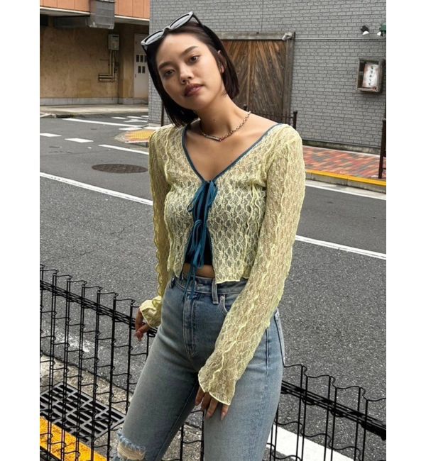 EVRIS「レースショートカーディガン」|カーディガン|