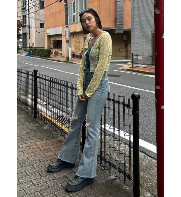 EVRIS「レースショートカーディガン」|カーディガン|