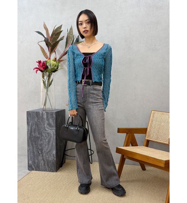 EVRIS「レースショートカーディガン」|カーディガン|