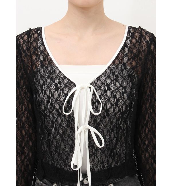EVRIS「レースショートカーディガン」|カーディガン|