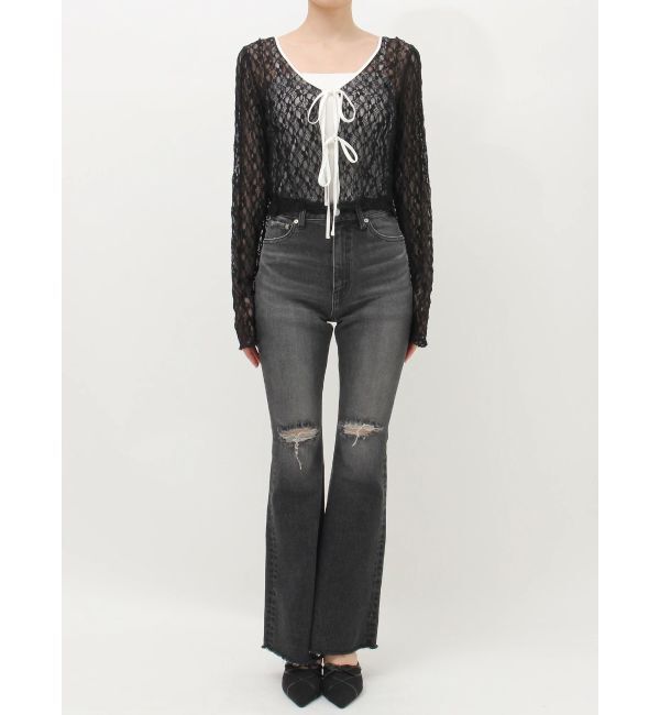EVRIS「レースショートカーディガン」|カーディガン|