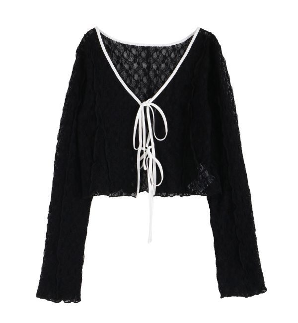 EVRIS「レースショートカーディガン」|カーディガン|
