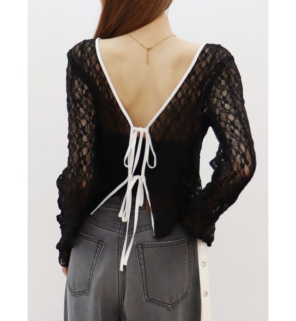 EVRIS「レースショートカーディガン」|カーディガン|