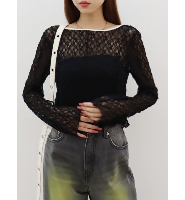 EVRIS「レースショートカーディガン」|カーディガン|