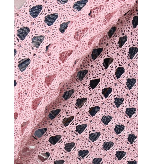 jouetie「バイカラーメッシュニットカーデ」|カーディガン|