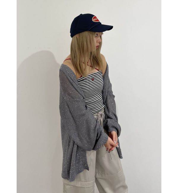 jouetie「シャイニーカーデ」|カーディガン|グレー