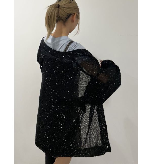 jouetie「シャイニーカーデ」|カーディガン|ブラック
