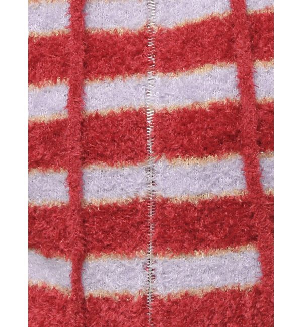 jouetie「シャギーボーダーダブルZIPフーディー」|カーディガン|