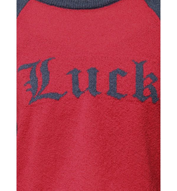 jouetie「ロゴジャガードラグランニット」|ニット・セーター|