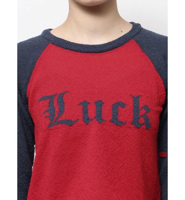 jouetie「ロゴジャガードラグランニット」|ニット・セーター|