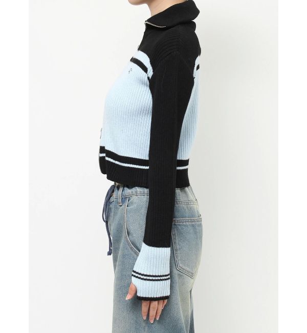 jouetie「ラインハイネックジップカーデ」|カーディガン|