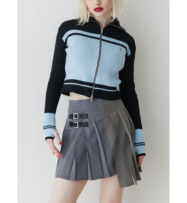 jouetie「ラインハイネックジップカーデ」|カーディガン|