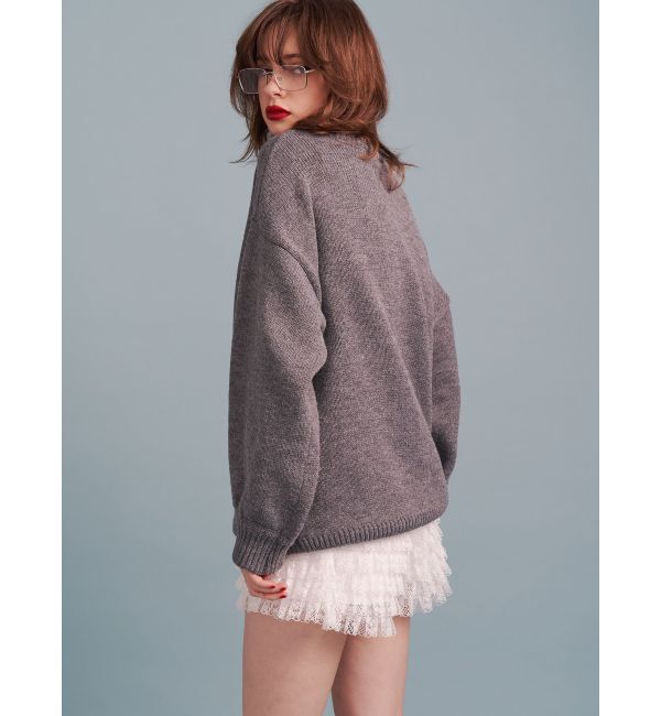 jouetie「リボンジャガードルーズニット」|ニット・セーター|