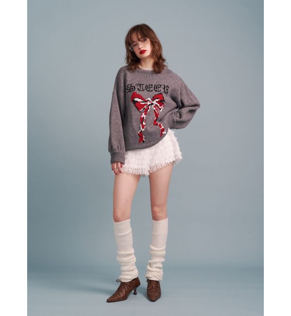 jouetie「リボンジャガードルーズニット」|ニット・セーター|