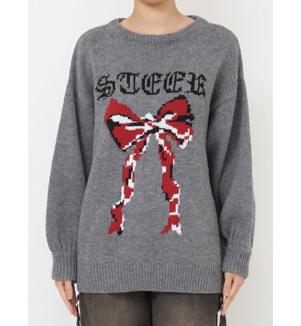 jouetie「リボンジャガードルーズニット」|ニット・セーター|