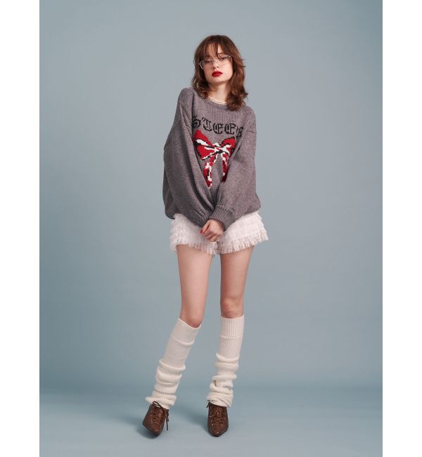 jouetie「リボンジャガードルーズニット」|ニット・セーター|