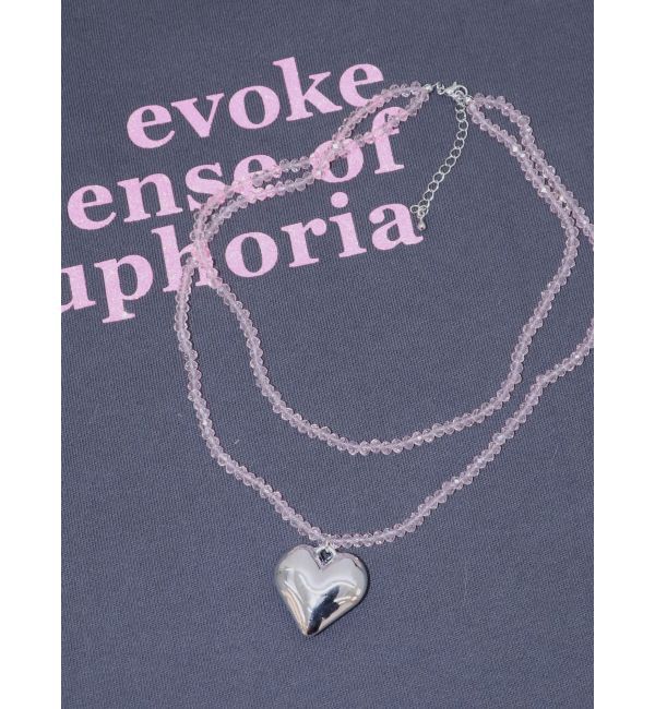 jouetie「レイヤードビーズネックレス」|ネックレス|ピンク