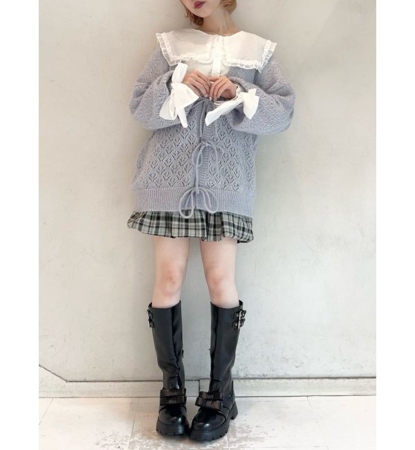 merry jenny「Vネックおはなシアーカーディガン」|カーディガン|