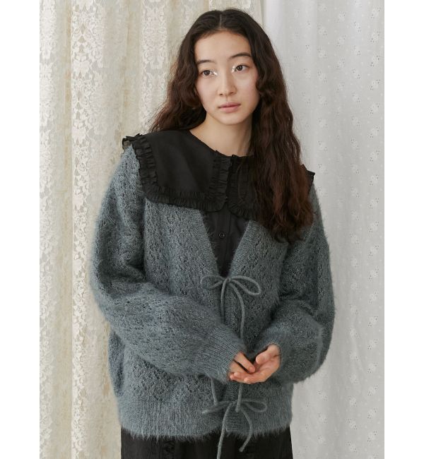 merry jenny「Vネックおはなシアーカーディガン」|カーディガン|