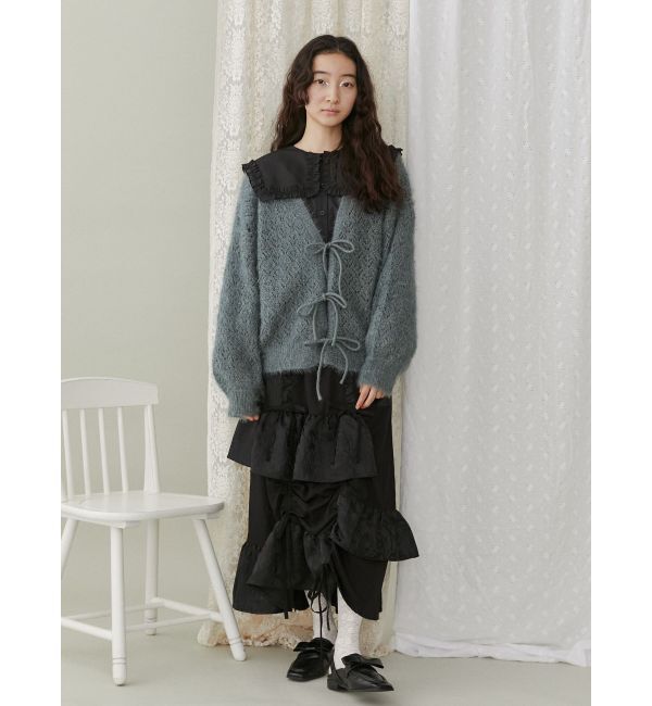 merry jenny「Vネックおはなシアーカーディガン」|カーディガン|